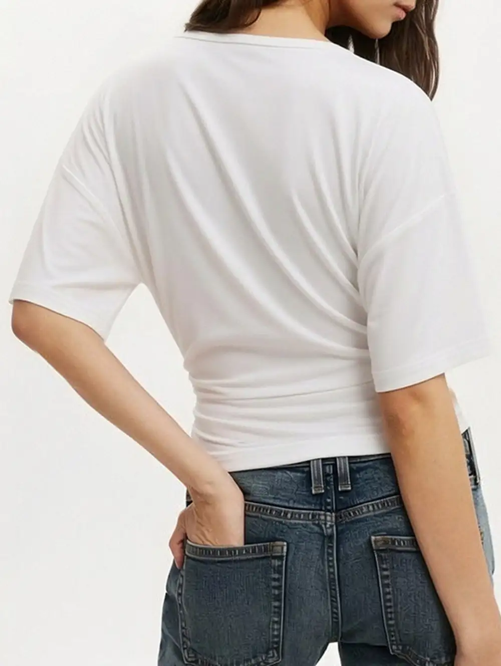 Waist Cinched Short Sleeve Tee