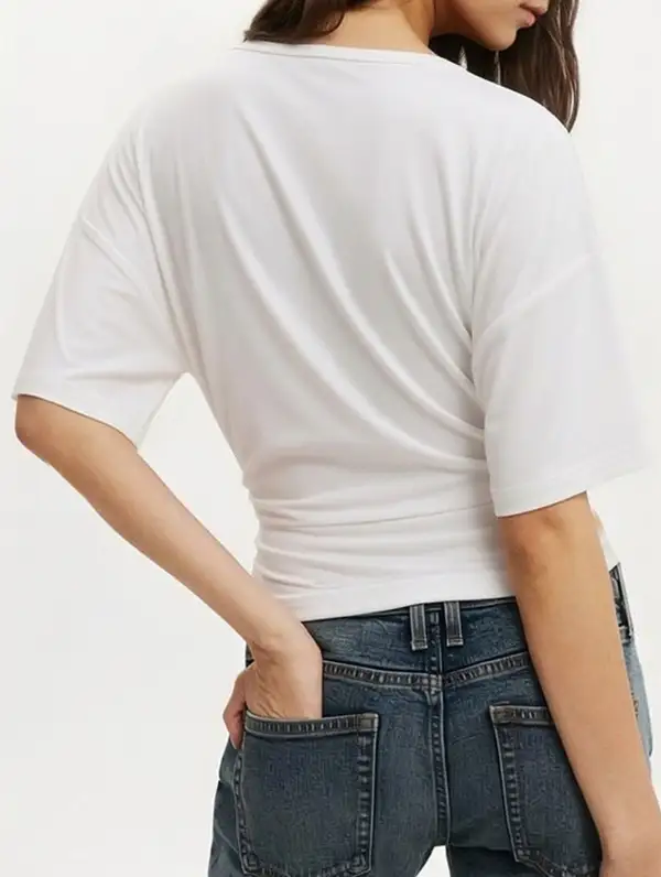 Waist Cinched Short Sleeve Tee