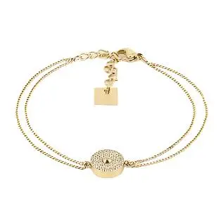 Double Strand Zirconia Circle Bracelet