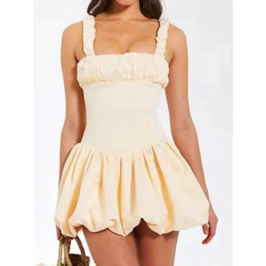 Bubble Hem Mini Dress
