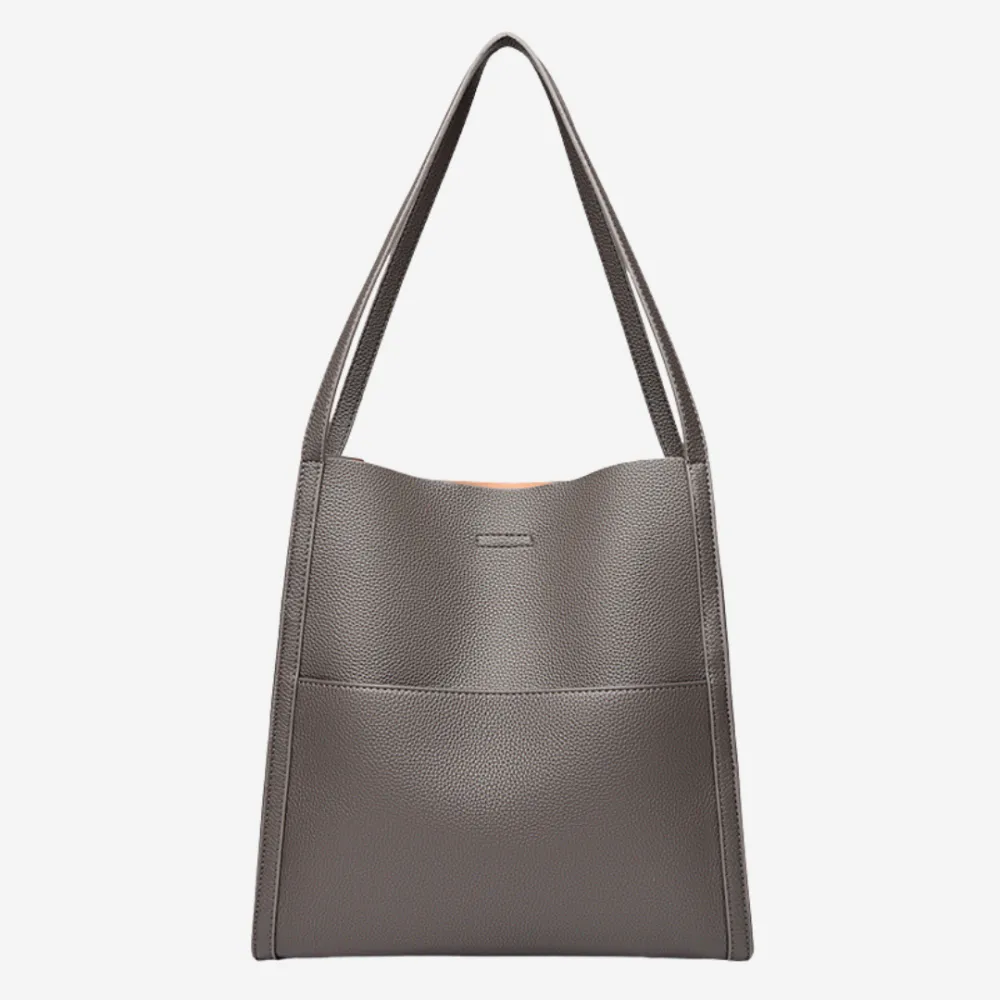 Clean Line Leather Shoulder Bag