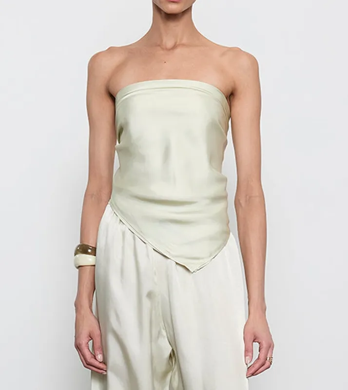Twill Scarf Top Beach Glass