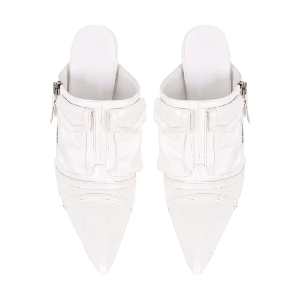 Pointed Toe Stiletto Heeled Mules