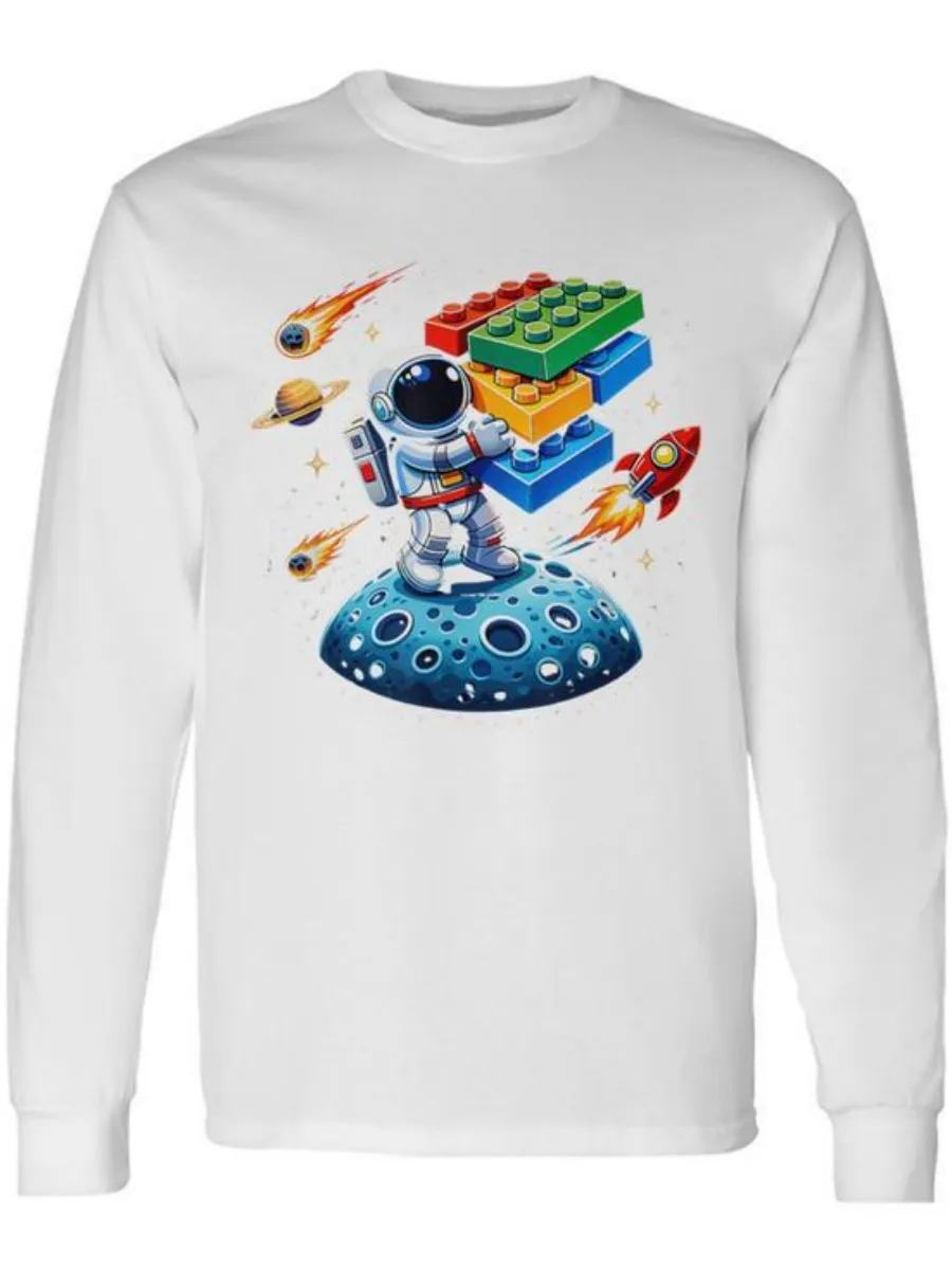 Cute Space Builder Graphic T-Shirt