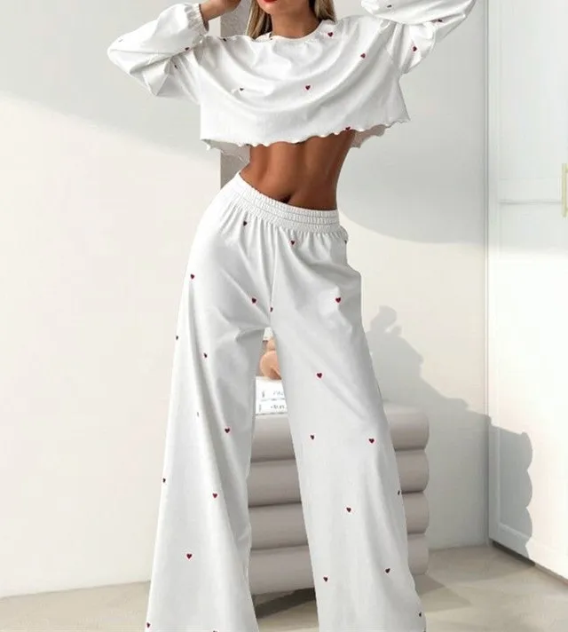Long Sleeve Print Breathable Set