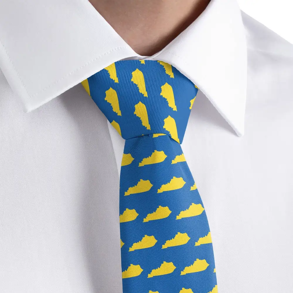 Polished Outline Emblem Detail Necktie