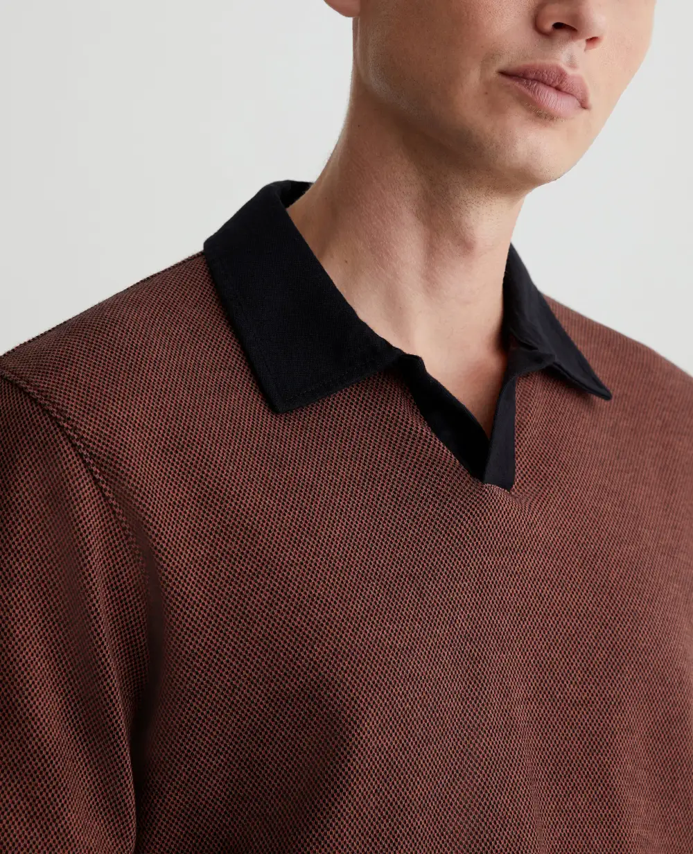 Men's Check Pattern Polo Shirt