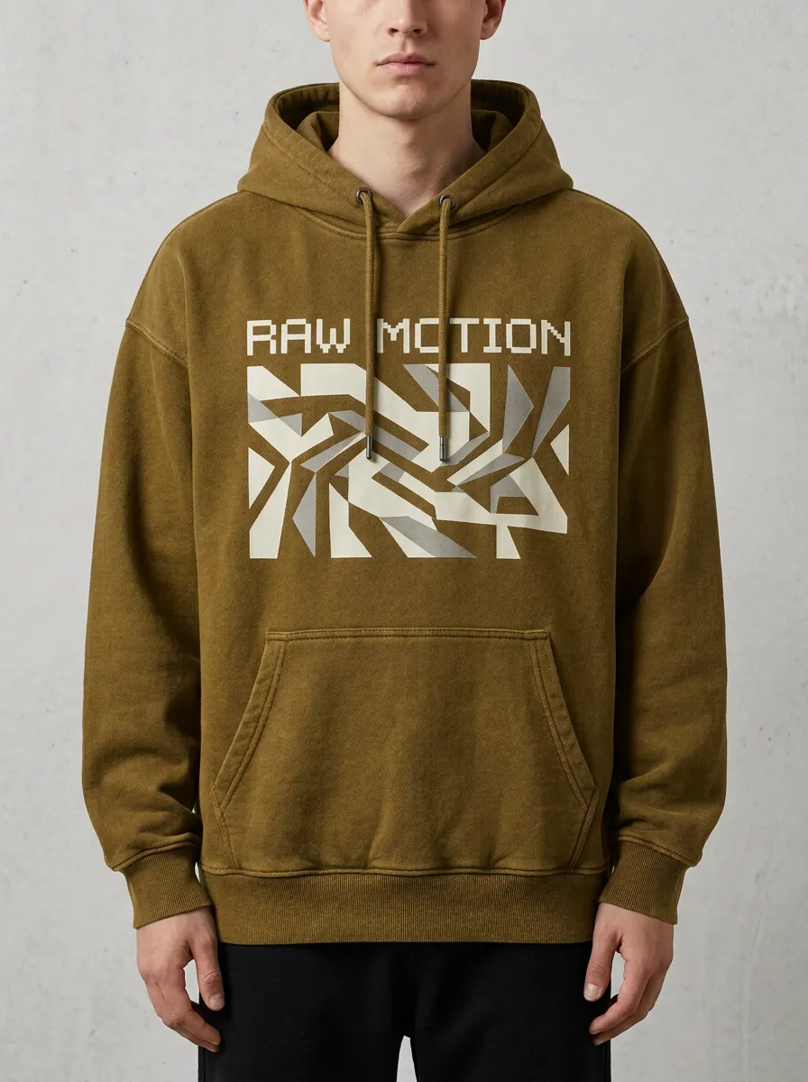 Casual Pixel Geometric Men's Graphic Hoodie