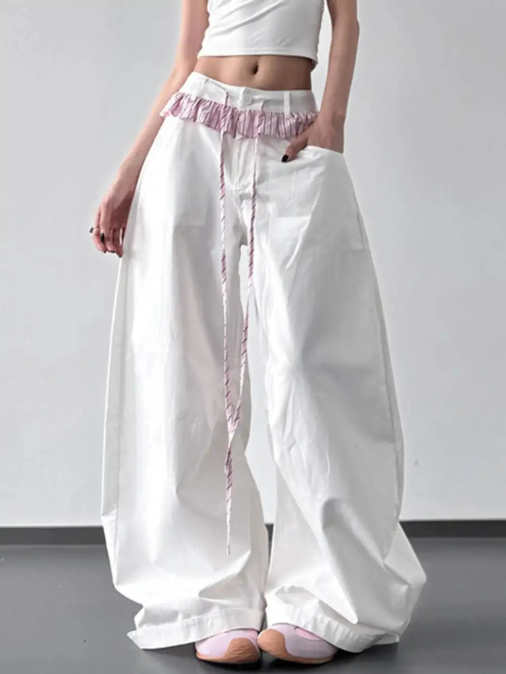 Soft Wide Leg Drawstring Pants