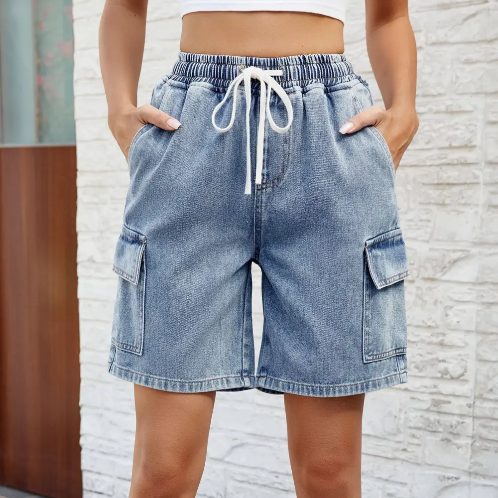Women's Washed Denim Shorts