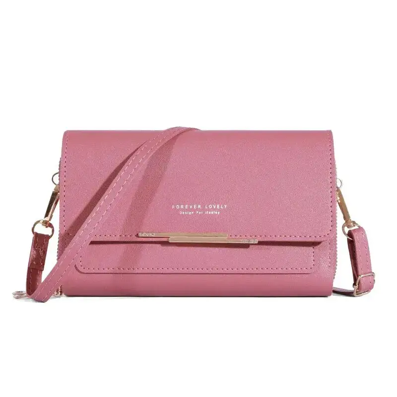 Modern Korean: Large-Capacity Halter Shoulder Bag with Card Pouch