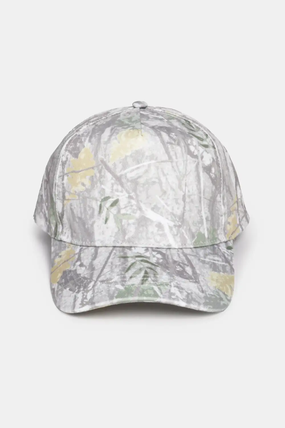 Wood Print Five Panel Camo Panel Baseball Cap