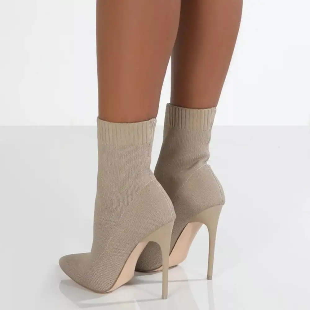 Relaxed Pointed Toe Stiletto Boots