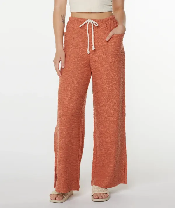High-Waisted, Fine-Textured Women's Wide-Leg Pants