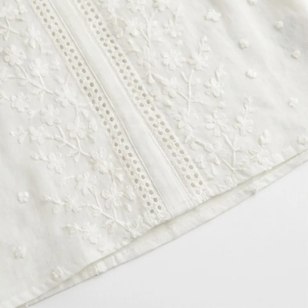 Embroidered Eyelet Blouse
