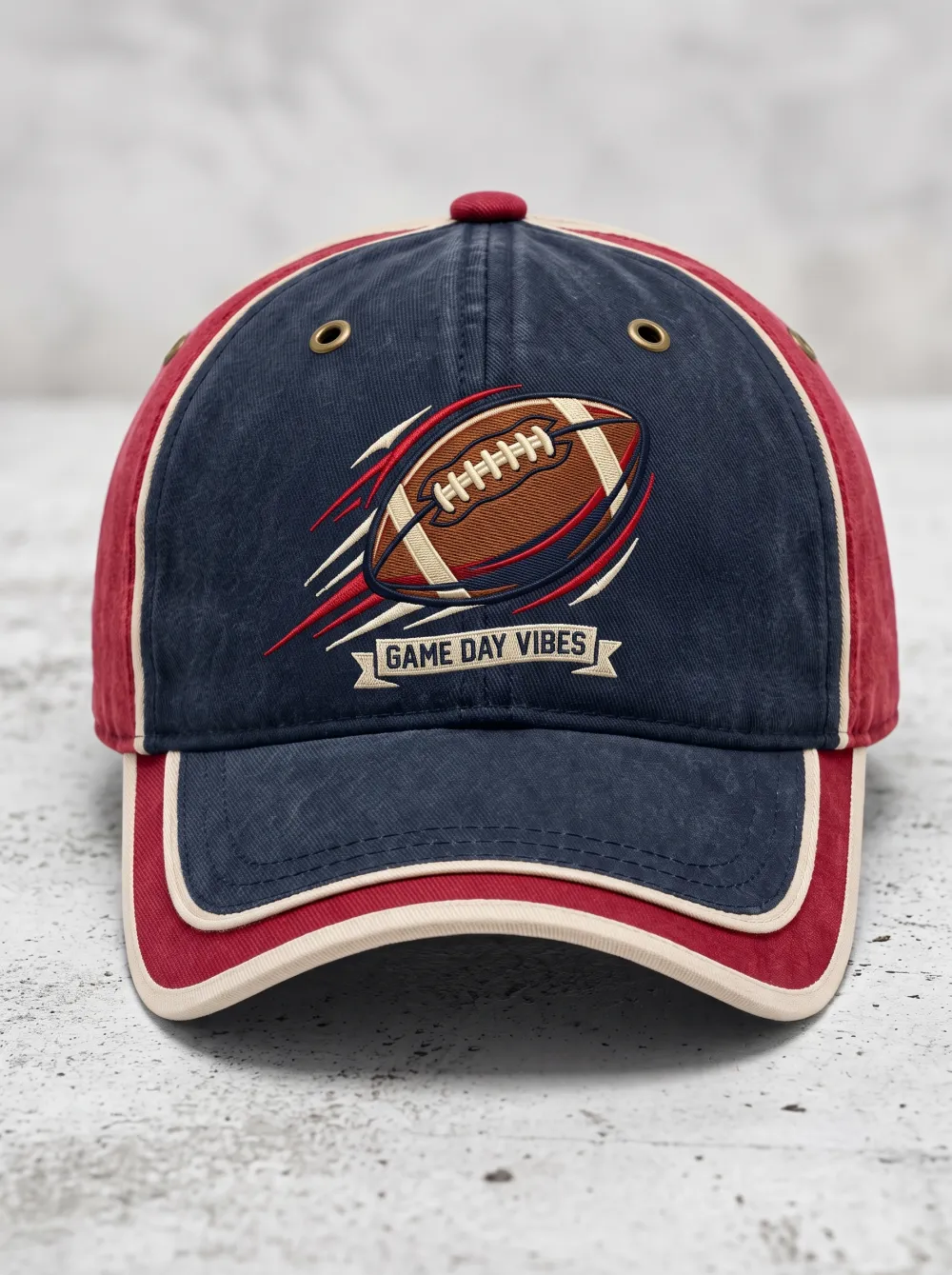 Unisex American Football Lover Game Day Vibes Embroidered Cap