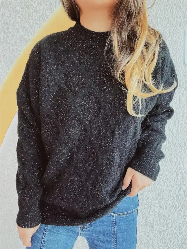 Modern Long Sleeve Round Neck Sweater