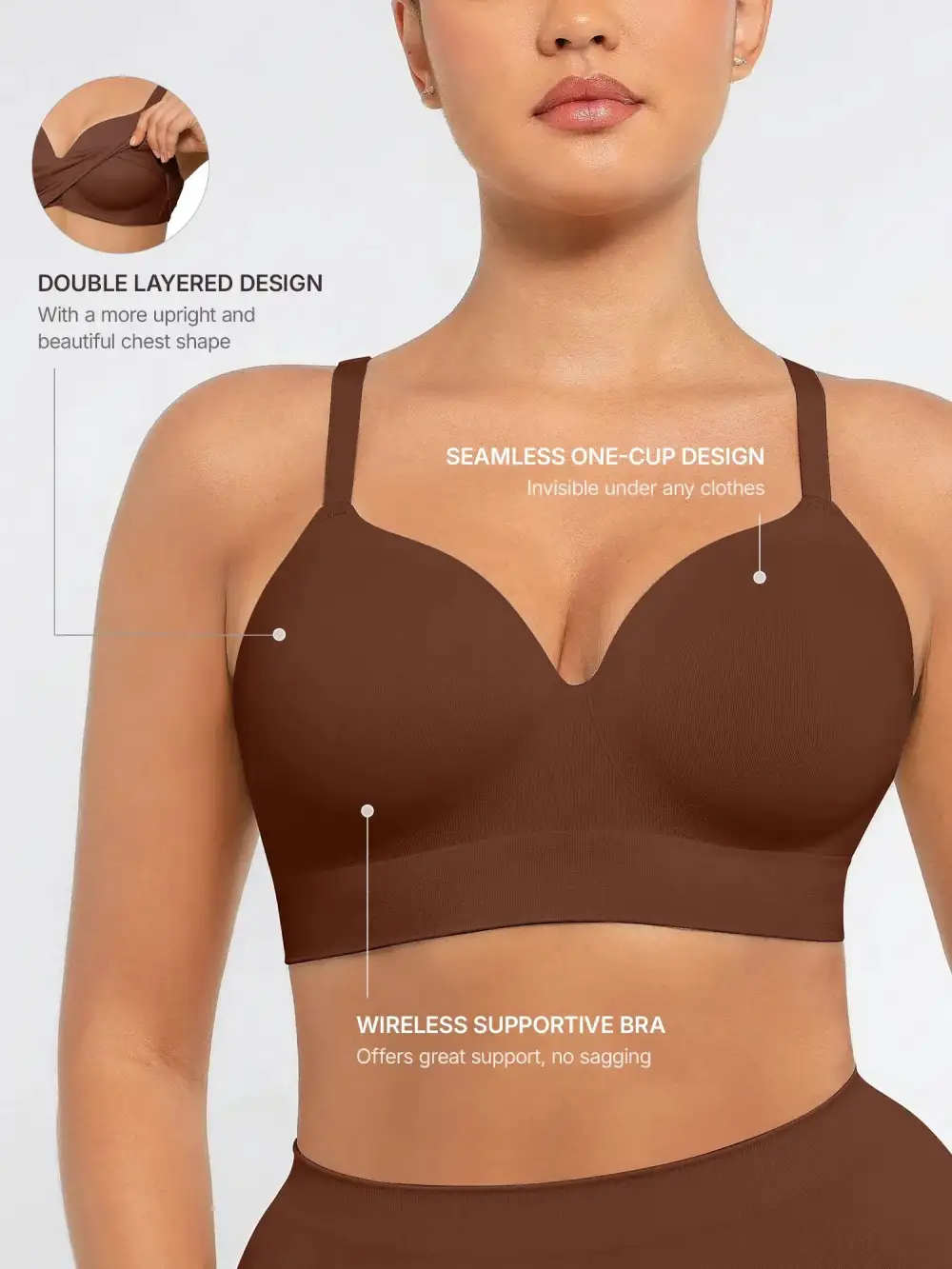 Seamless Wireless Support Bra