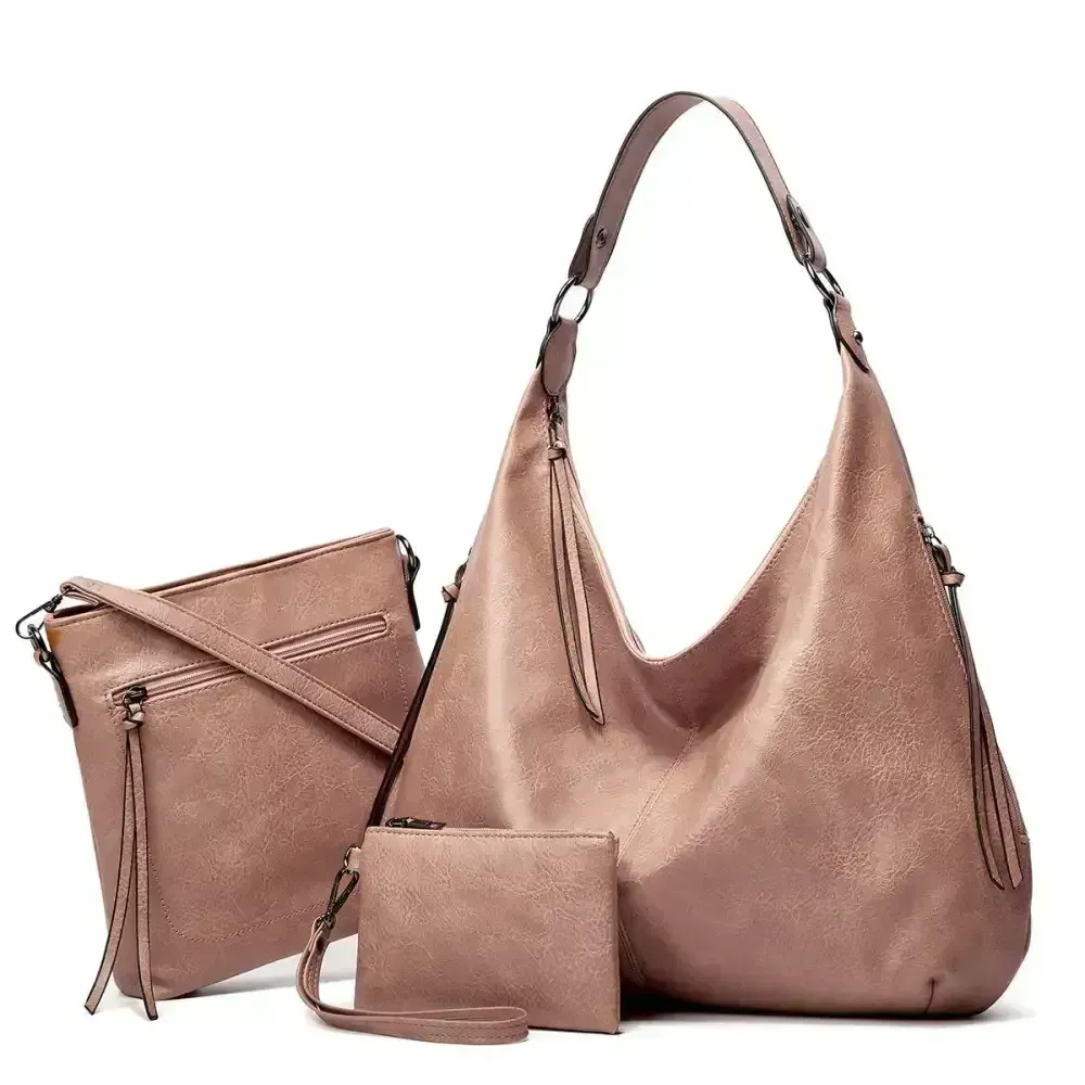 2026 New Women's Three-in-one Leather Bag