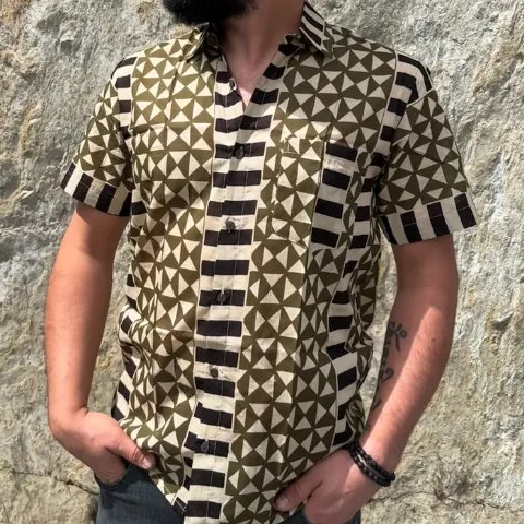 Printed Men's Short Sleeve Shirt