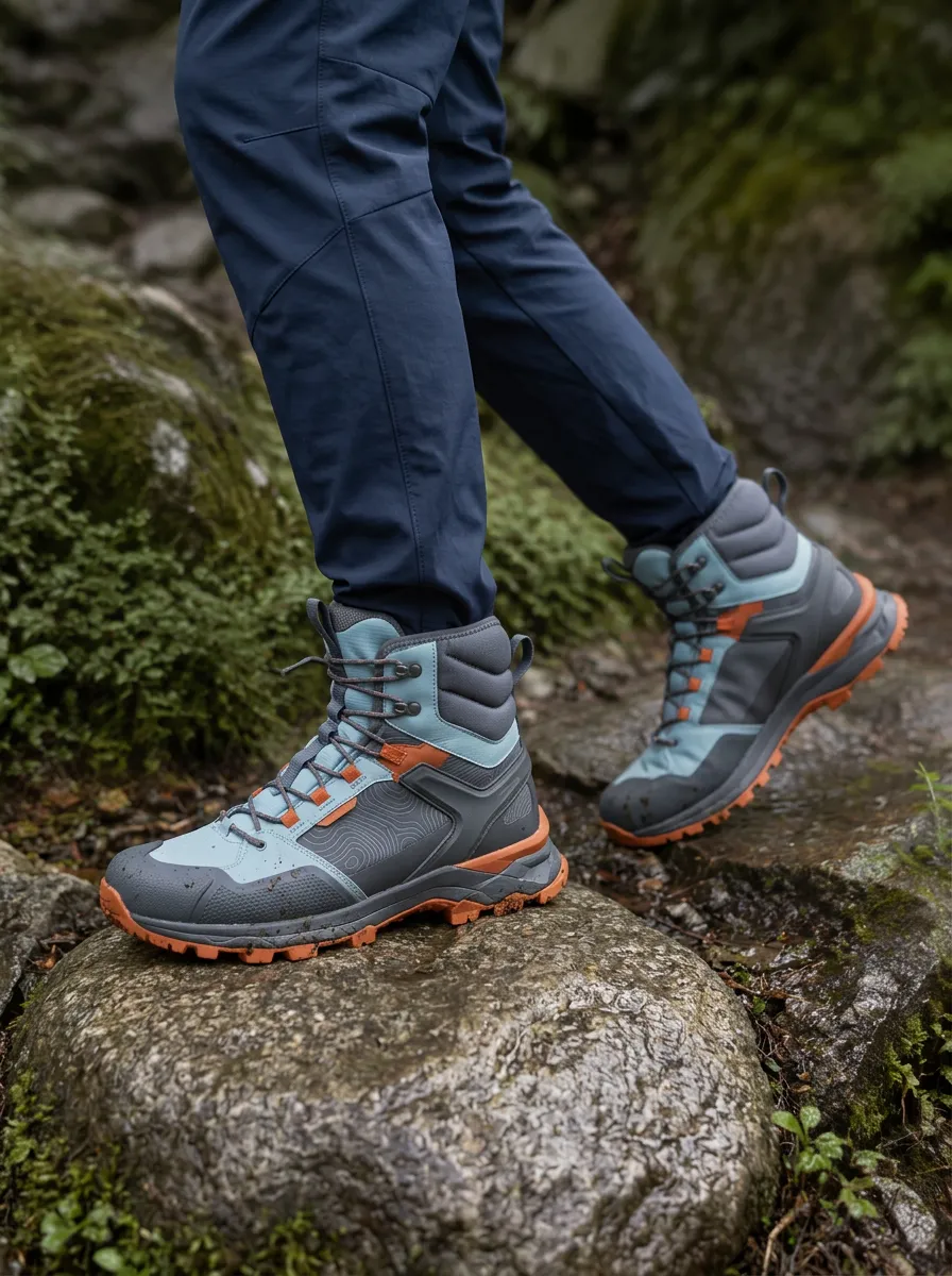 Men's Waypoint Hiking Topographic Pattern Printed Boots