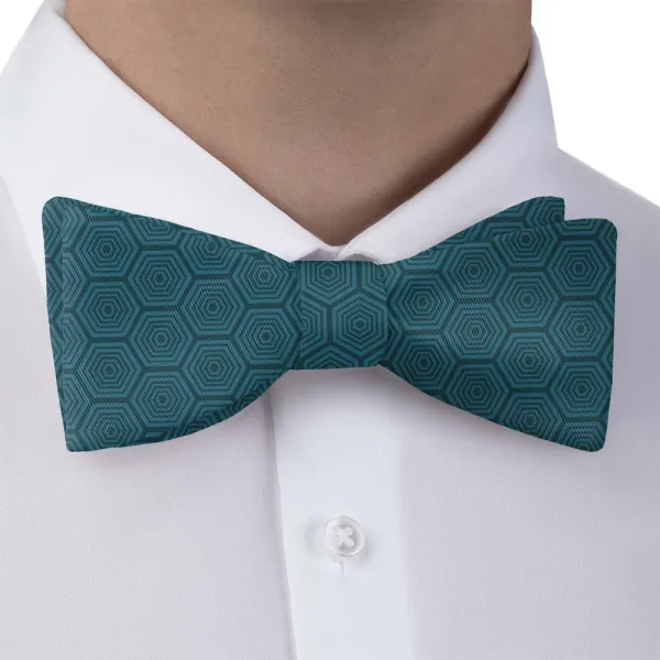 Tortoiseshell Geometric Motif Bow Tie