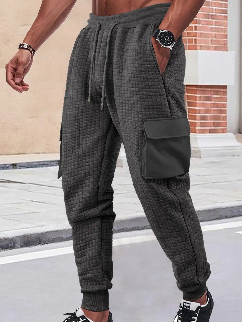 Men's o Square Cargo Pants Waist Pockets Cargo Pants