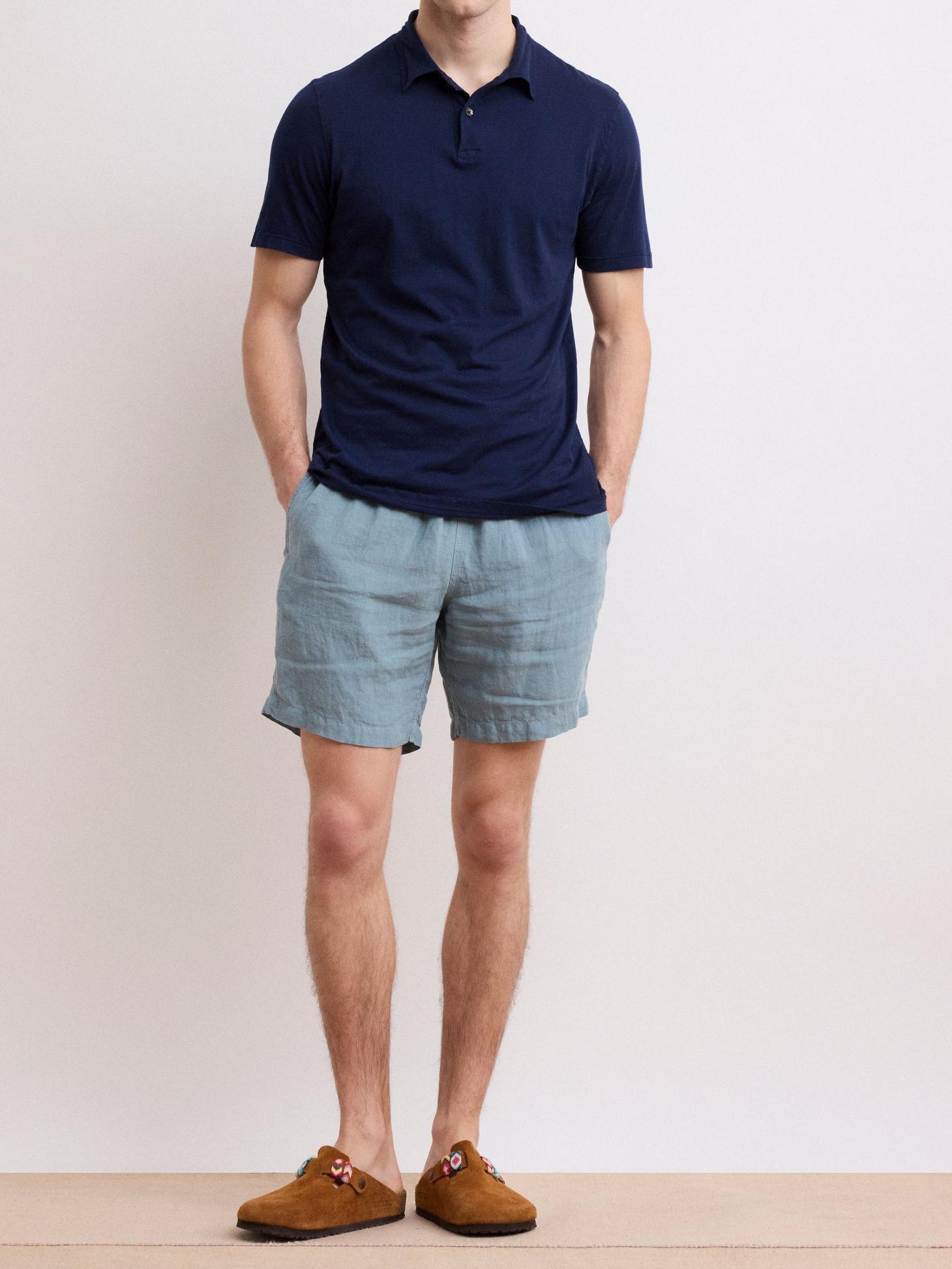 Comfortable Casual Breathable Soft Bleu Marine Polo Shirt