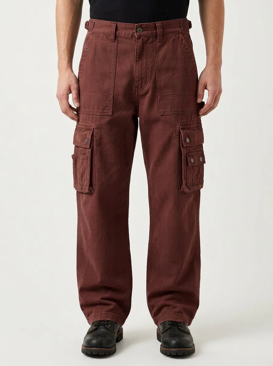 Men's Relaxed Canvas Military Tactical Cargo Pants
