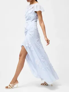 Elegant Chiffon 3D Floral Dress