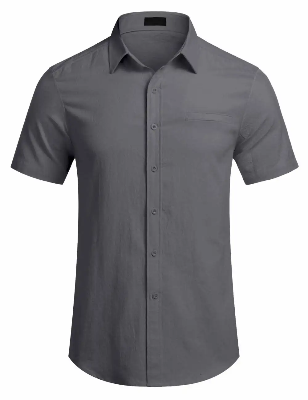 Linen Blend Button Front Shirt