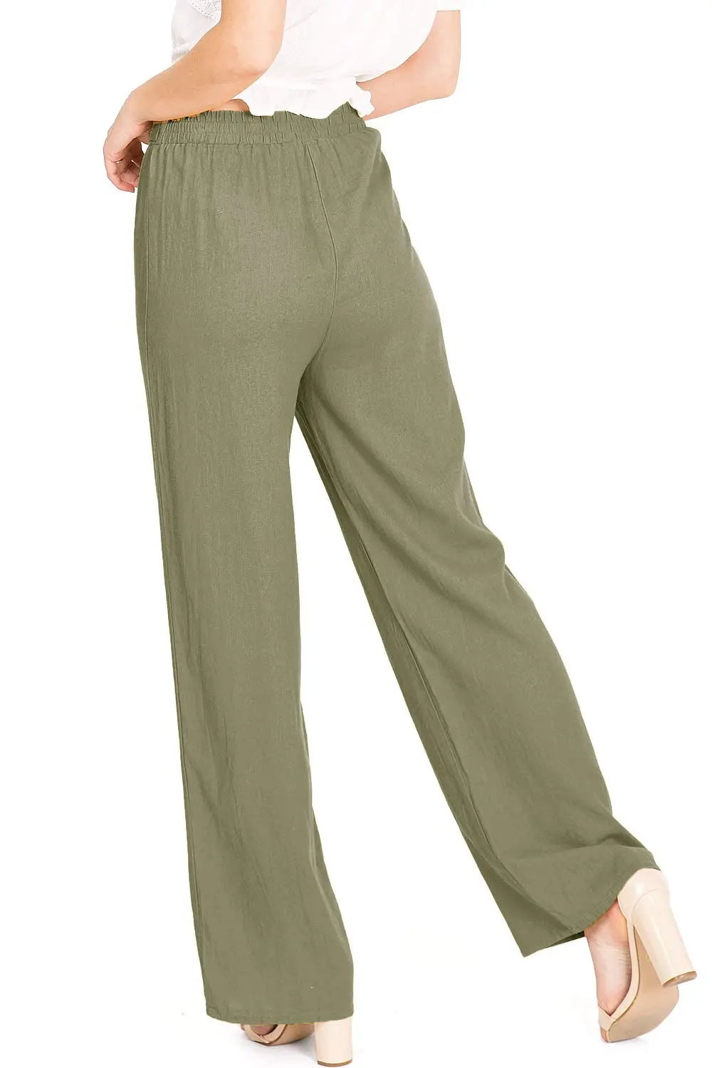 Tied Waist Linen Pants