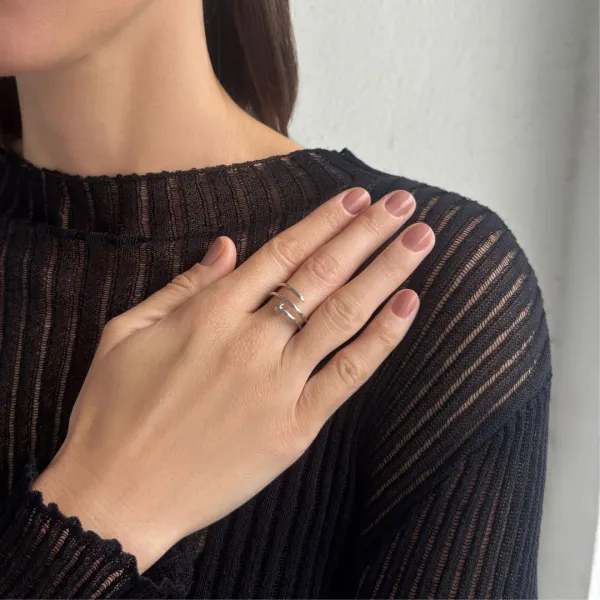 Classic Nail-Wrap Double-Wrap Fashion Ring