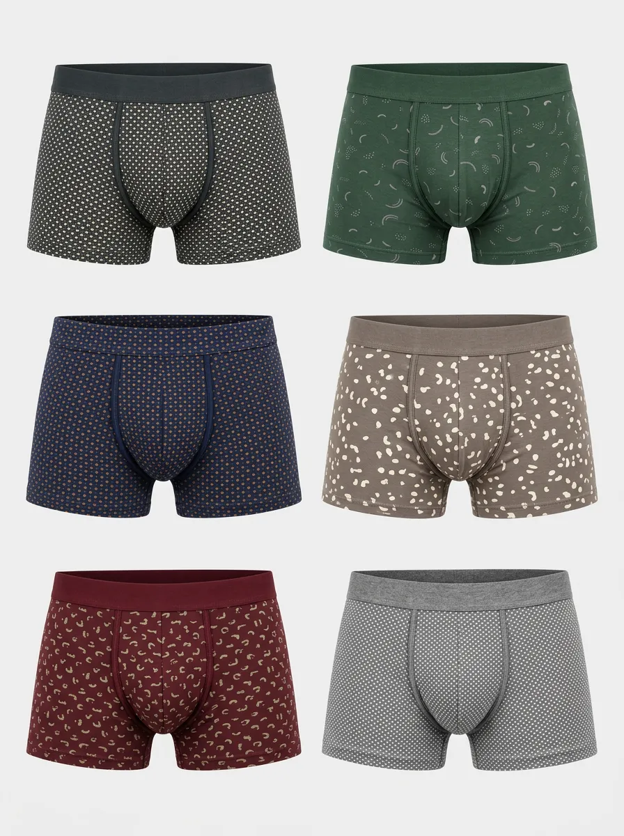 Men's Camden Geometric Boxer Briefs 6-Pack
