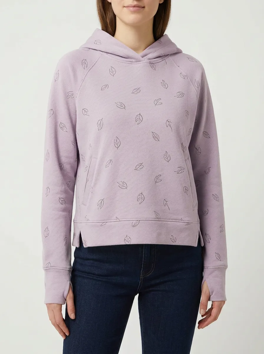 Women's Leaf Nature Inspired Graphic Hoodie