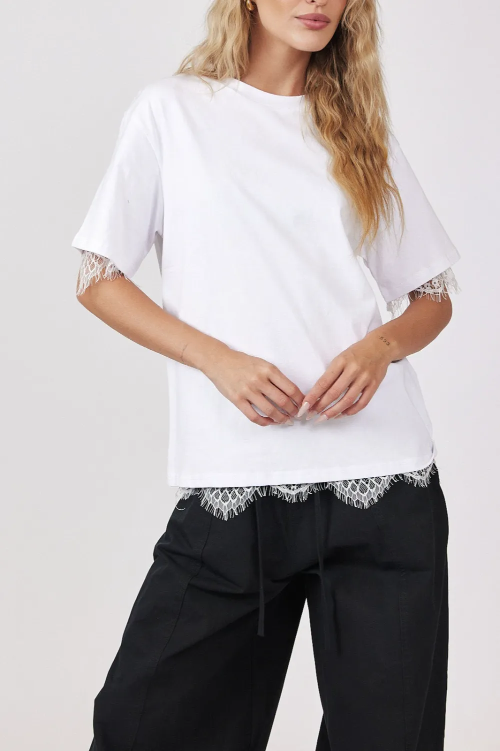 Lace Graphic Print T-Shirt