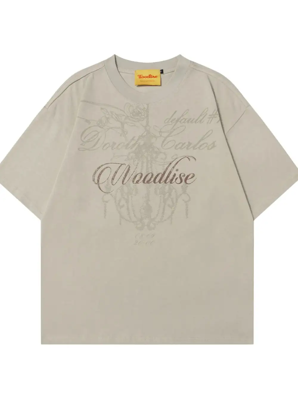 Textured Graphic Short Sleeve Oversized Crew Neck Tee