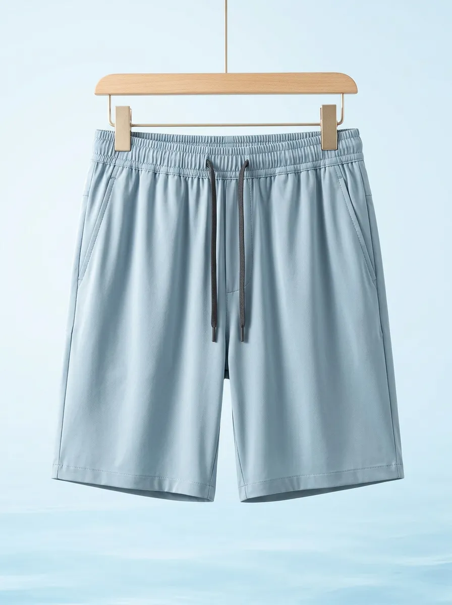 Sport-Inspired Ice-Silk Casual Stretch Shorts