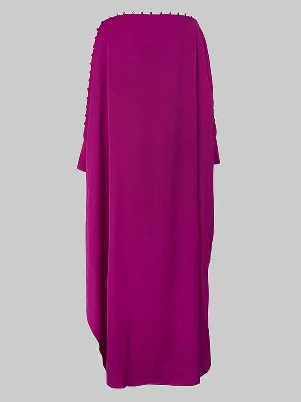 Loose Color Buttoned Maxi Dress
