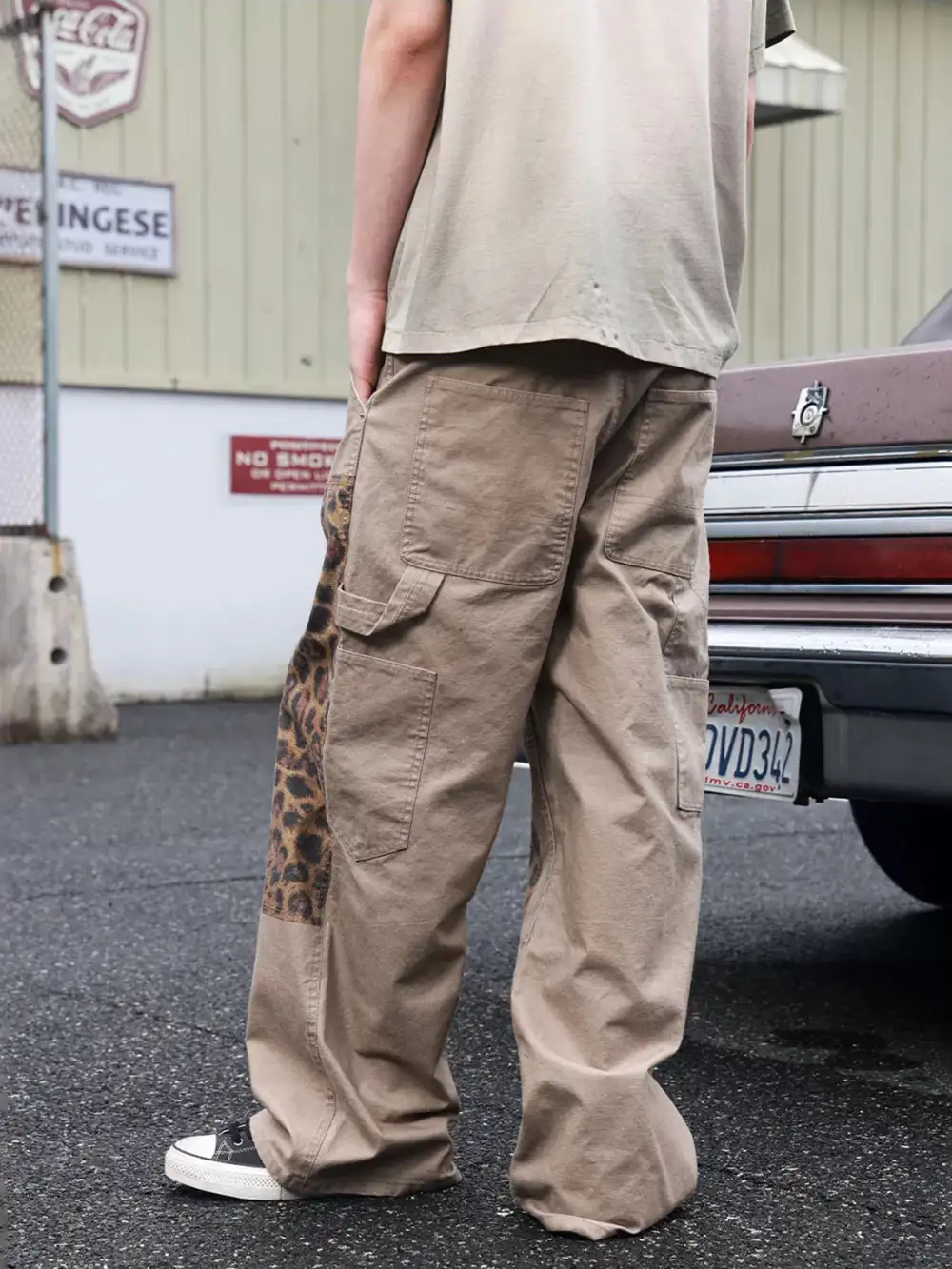 Straight-Leg Leopard Pants
