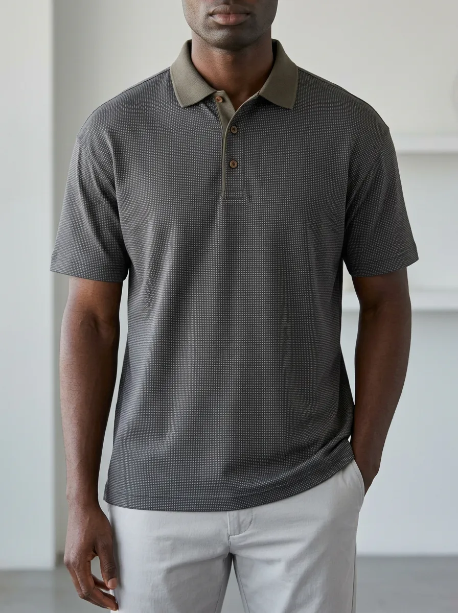 Micro-Dot Men's Polo Shirt