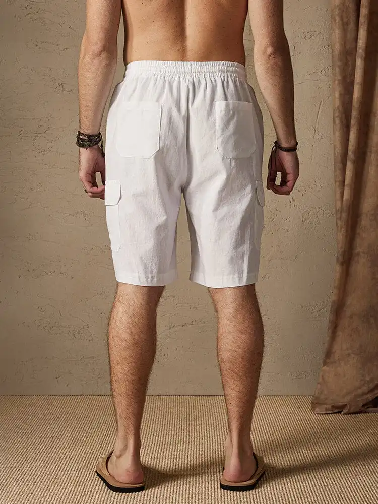 Linen Pocket Drawstring Shorts
