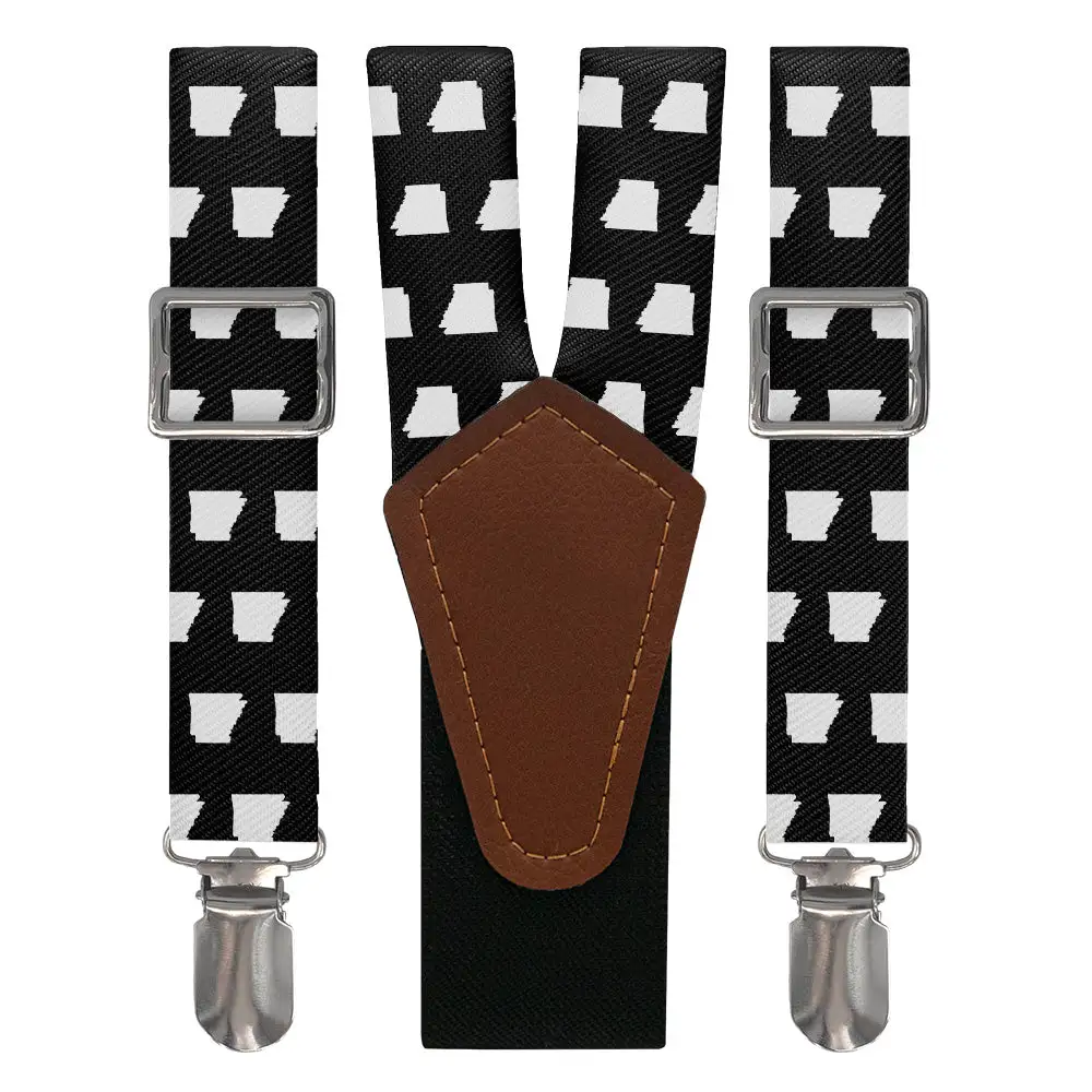 Modern Contemporary Repeating Outline Motif Suspenders