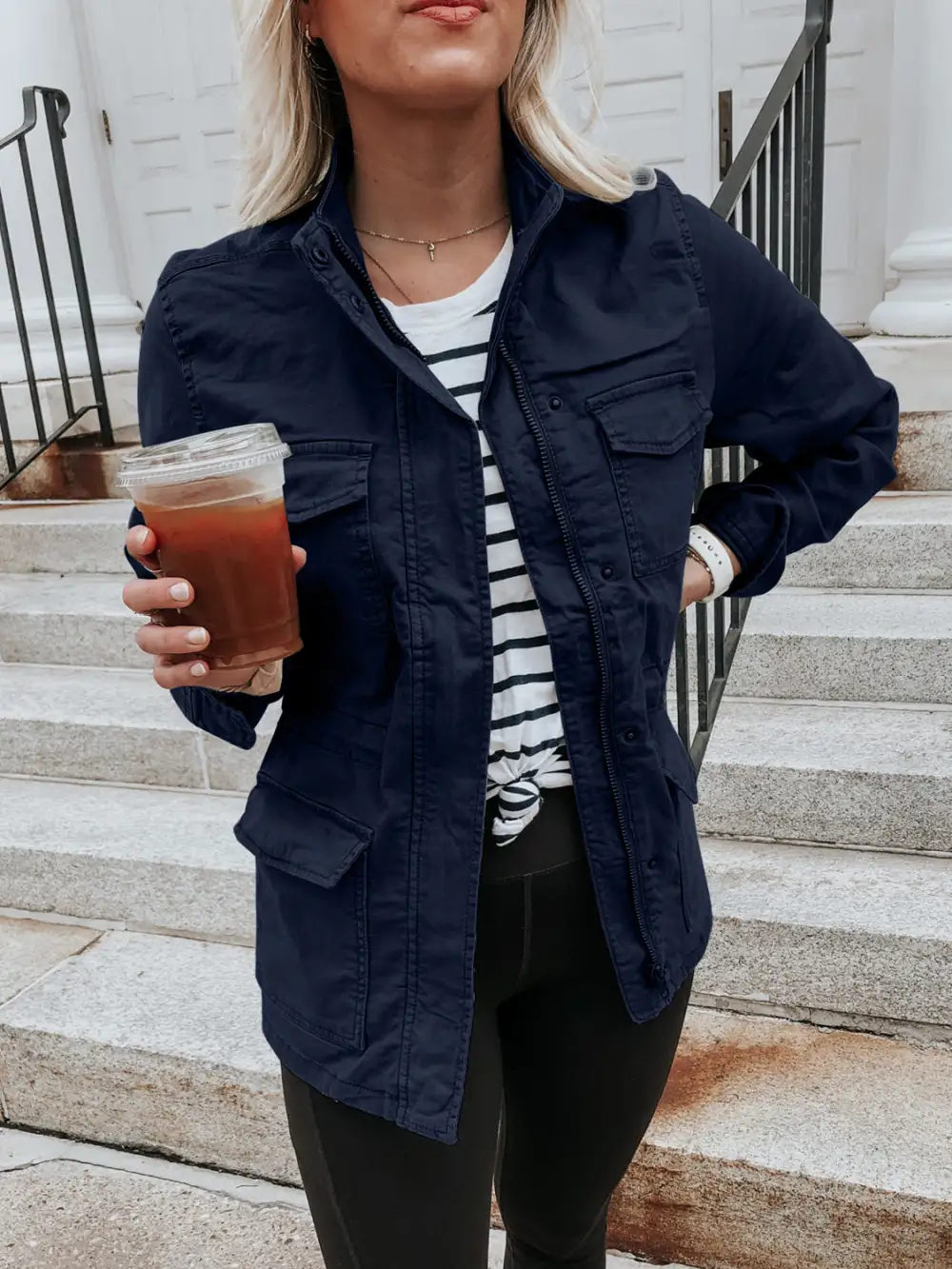 Zip-Up Pocketed Jacket