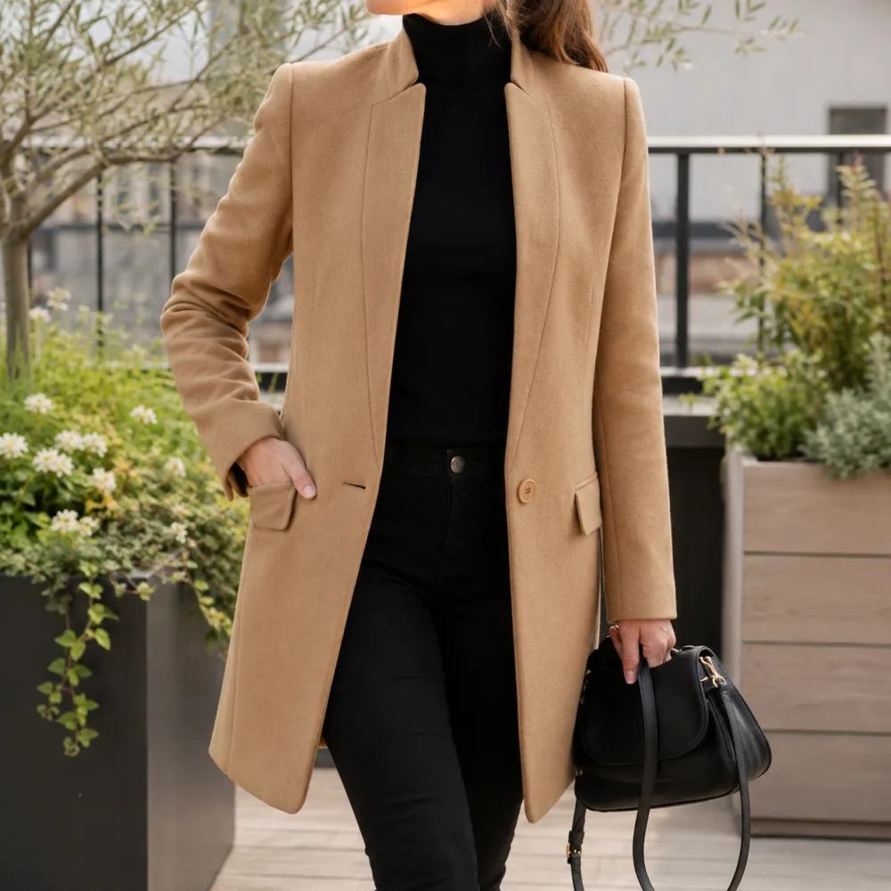 Tailored Single-Button Coat
