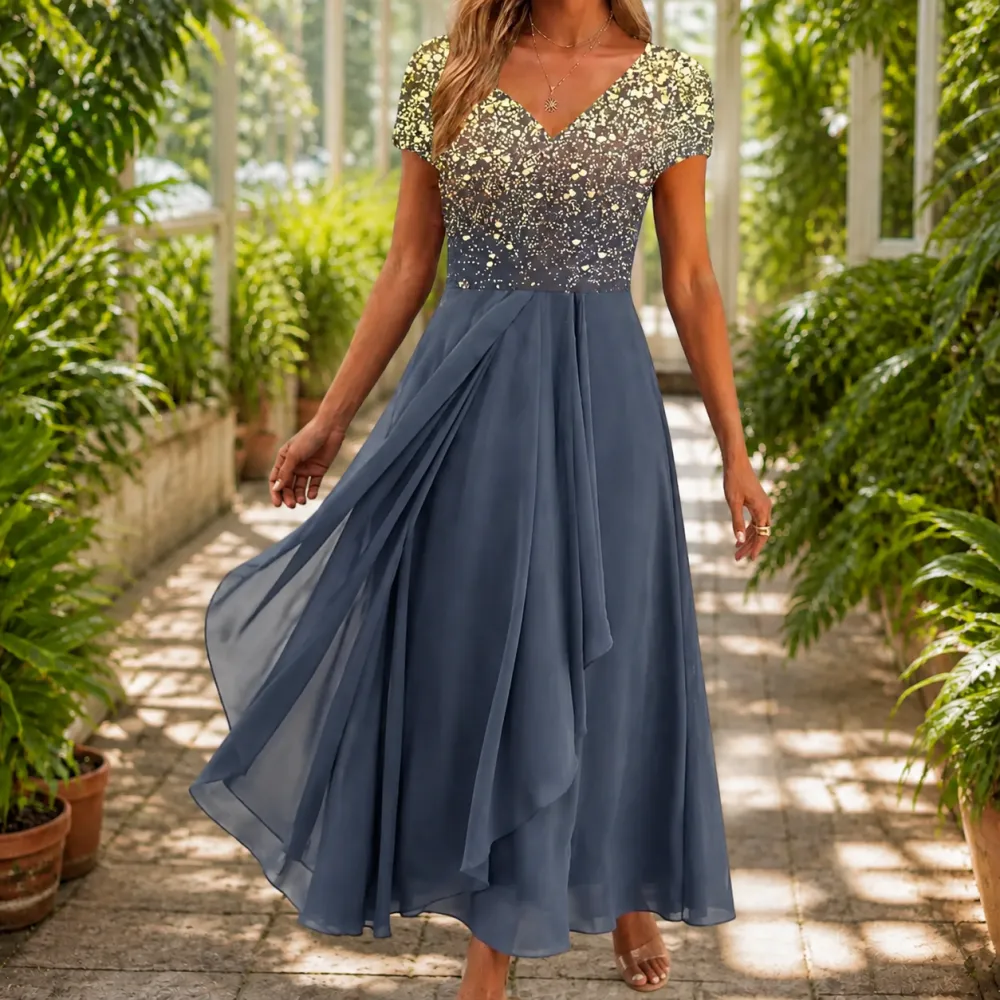 Contemporary Refined Women's Printed Maxi Dress