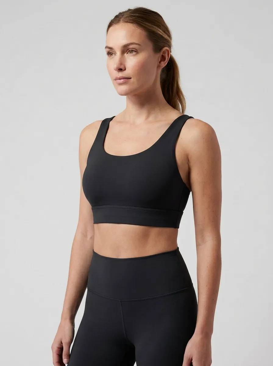 Women's Scoop-Neck Wide-Strap Sports Bra
