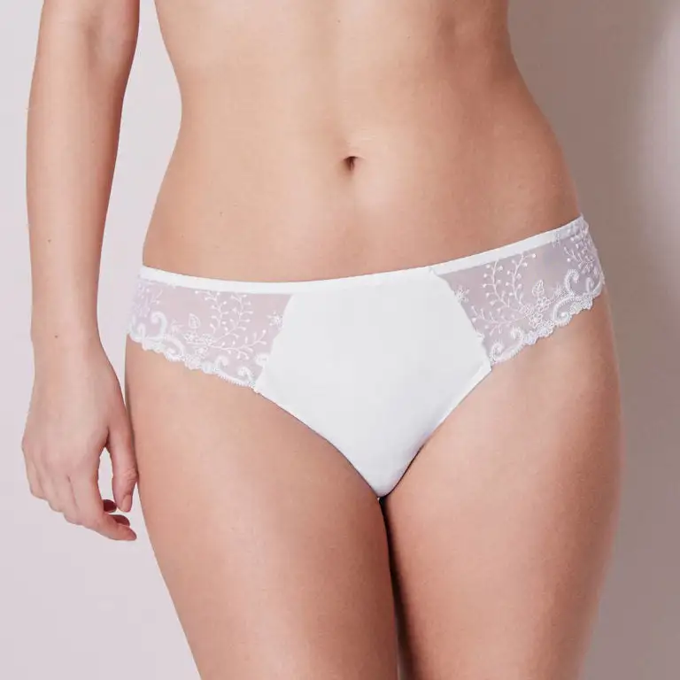 Women's Guipure Lace Mesh Cotton Tanga Panty
