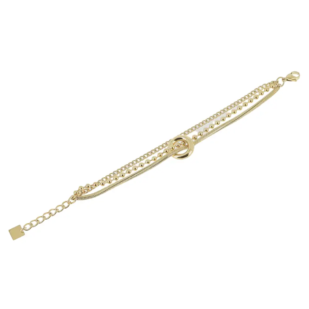 Multi-Link Steel Ring Bracelet