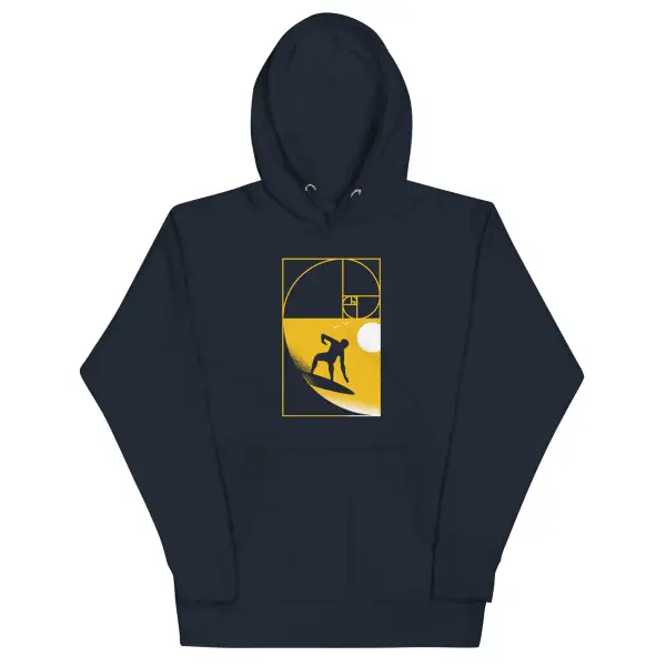 Golden Spiral Wave Unisex Comfort Hoodie